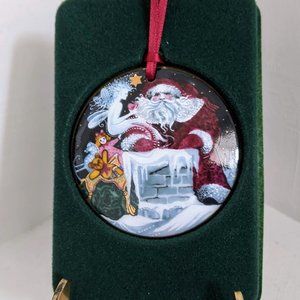 Santa Claus Collection Porcelain Ornament 1992 Bing Grondahl Denmark with box